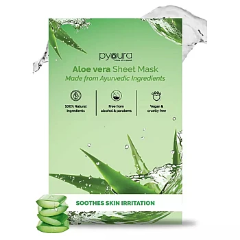 Pyoura Aloe Vera Sheet Mask (23g, Pack of 10)