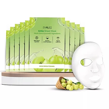 Pyoura Amla Sheet Mask (23g, Pack of 10)