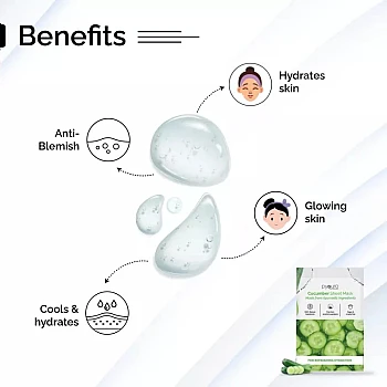 Pyoura Cucumber & Aloe Vera Sheet Mask (23g, Pack of 4)