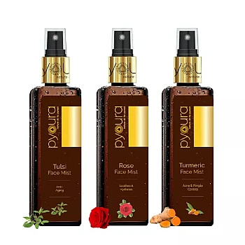 Pyoura Turmeric + Tulsi + Rose Face Mist Combo (Each 100ml) (1Pack)