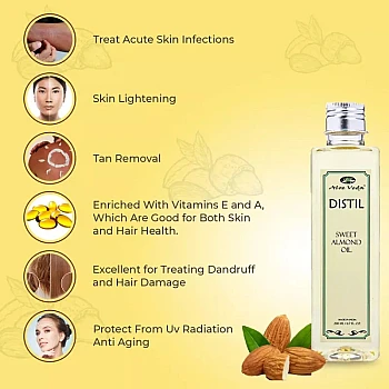 Aloe Veda Distil Sweet Almond Oil (200ml)