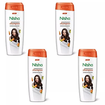 Nisha Almond & Olive Actives Shampoo (75ml, Pack of 4)