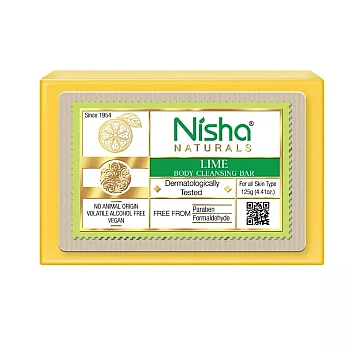 Nisha Lime Body Cleansing Bar (125g)