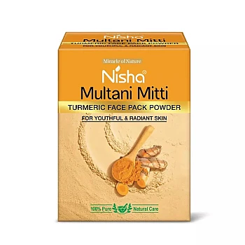 Nisha Multani Mitti Turmeric Face Pack Powder (100g, Pack of 3)