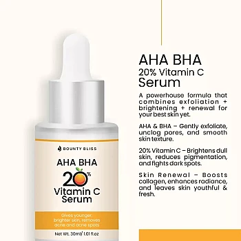 Bounty Bliss Aha Bha 20% Vitamin C Serum (30ml)