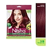 Nisha Creme Hair Color 3.16 Burgundy (Pouch Pack) (Colorant 20g + Developer 20ml) (1Pack, Pack of 6)