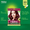 Nisha Creme Hair Color 3.16 Burgundy (Pouch Pack) (Colorant 20g + Developer 20ml) (1Pack, Pack of 6)