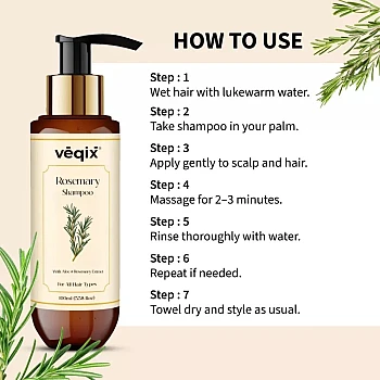 Veqix Rosemary Shampoo (100ml, Pack of 2)