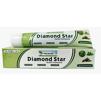 Planet Ayurveda Diamond Star Herbal Toothpaste (100g, Pack of 3)