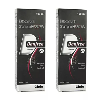 Cipla Danfree Shampoo 2% Ketaconazole (100ml, Pack of 2)
