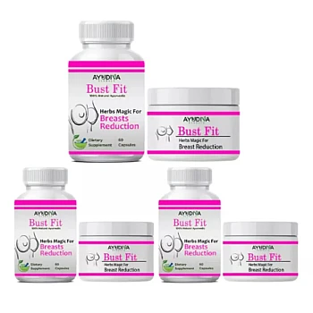 Ayudiva Herbals Breast Reduction Capsule And Breast Decrease Cream Combo Bust Fit Combo (60 capsule + Cream 50g) (1Pack, Pack of 3)