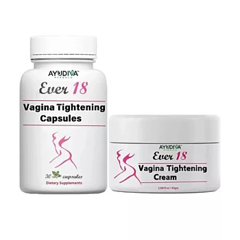Ayudiva Herbals Vagina Tightening Capsule And Cream Combo Ever18 Capsule And Cream Combo (30 Capsule + Cream 50g) (1Pack)