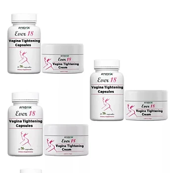 Ayudiva Herbals Vagina Tightening Capsule And Cream Combo Ever18 Capsule And Cream Combo (30 Capsule + Cream 50g) (1Pack, Pack of 3)