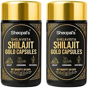 Sheopals Shelavista Shilajit Gold Capsules (60cap, Pack of 2)