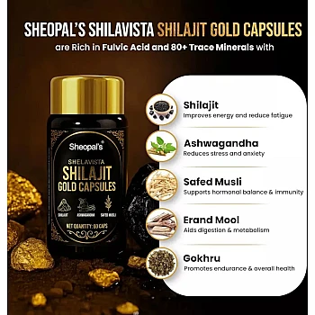 Sheopals Shelavista Shilajit Gold Capsules (60cap, Pack of 2)