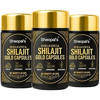 Sheopals Shelavista Shilajit Gold Capsules (60cap, Pack of 3)