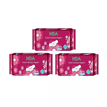 Keva Anion Sanitary Napkin 320Mm Size (8pcs, Pack of 3)