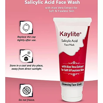 Kaylite Salicylic Acid Face Wash With Free Face Cream (Face Wash 60ml + Cream 15gm) (1Pack)