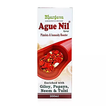 Bhargava Ague Nil Syrup with Giloy, Papaya, Neem and Tulsi (200ml)