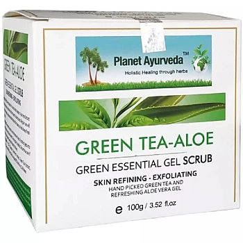 Planet Ayurveda Green Essential Gel Scrub (Green Tea-Aloe) (100g)