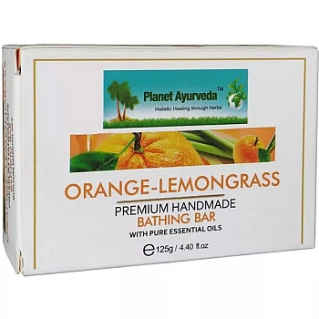 Planet Ayurveda Orange Lemon Grass Premium Handmade Bathing Bar (125g, Pack of 2)