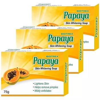 Biotrex Papaya Skin Whitening Soap (75g, Pack of 3)
