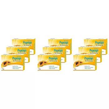 Biotrex Papaya Skin Whitening Soap (75g, Pack of 9)