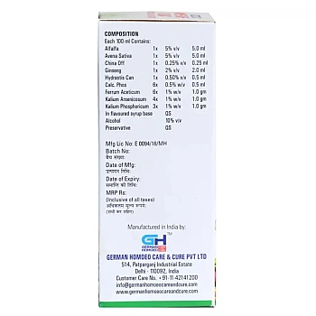 German Homeo Care & Cure Aperitif Tonic With Alfa & Ginseng (125ml)