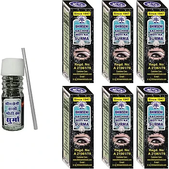 Bhimseni Sachhe Moti Ka Surma (1.5g, Pack of 6)