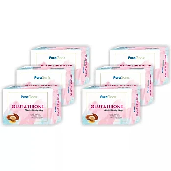 Puragenic Glutathione Skin Whitening Soap (75g, Pack of 6)