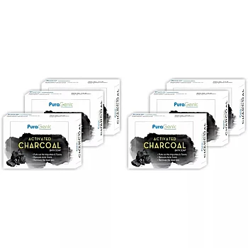 Puragenic Charcoal Skin Whitening Soap (75g, Pack of 6)