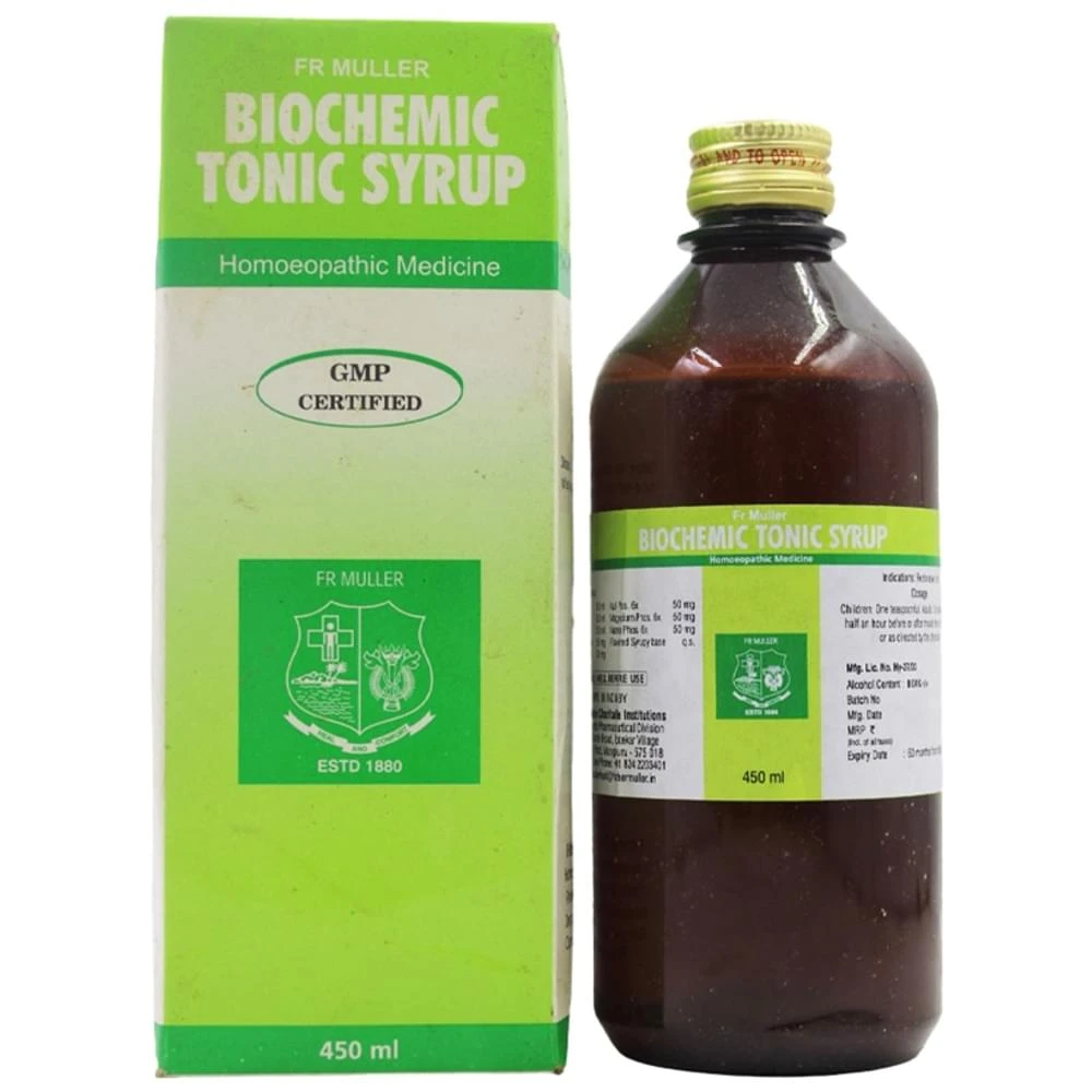 Fr Muller Biochemic Tonic Syrup bottle of 450 ml Syrup