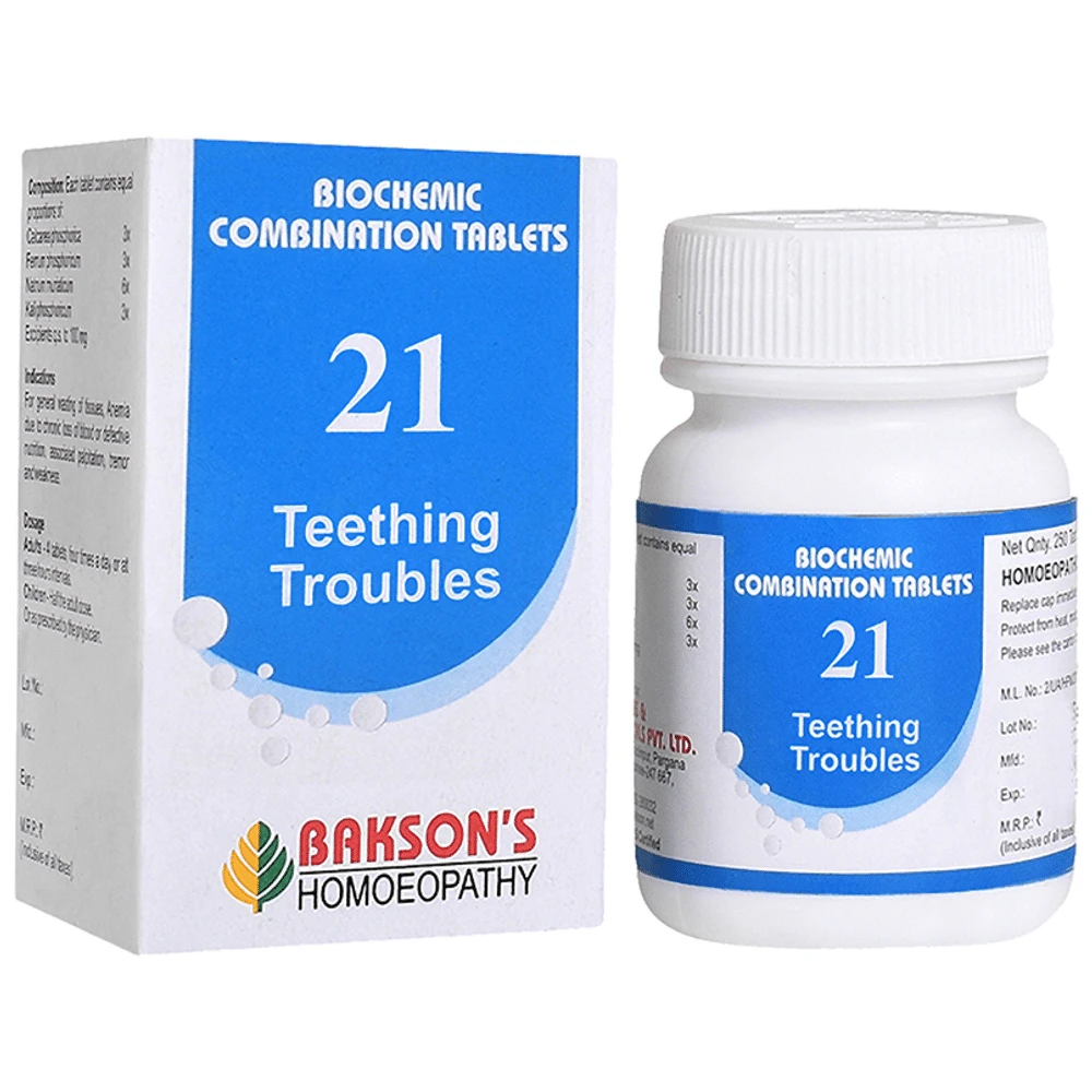 Bakson's Homeopathy Biocombination 21 Tablet bottle of 250 biocombination tablets