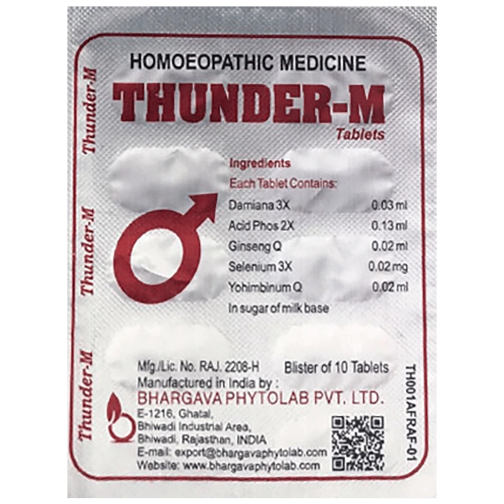 Bhargava Thunder-M Tablet box of 30 tablets