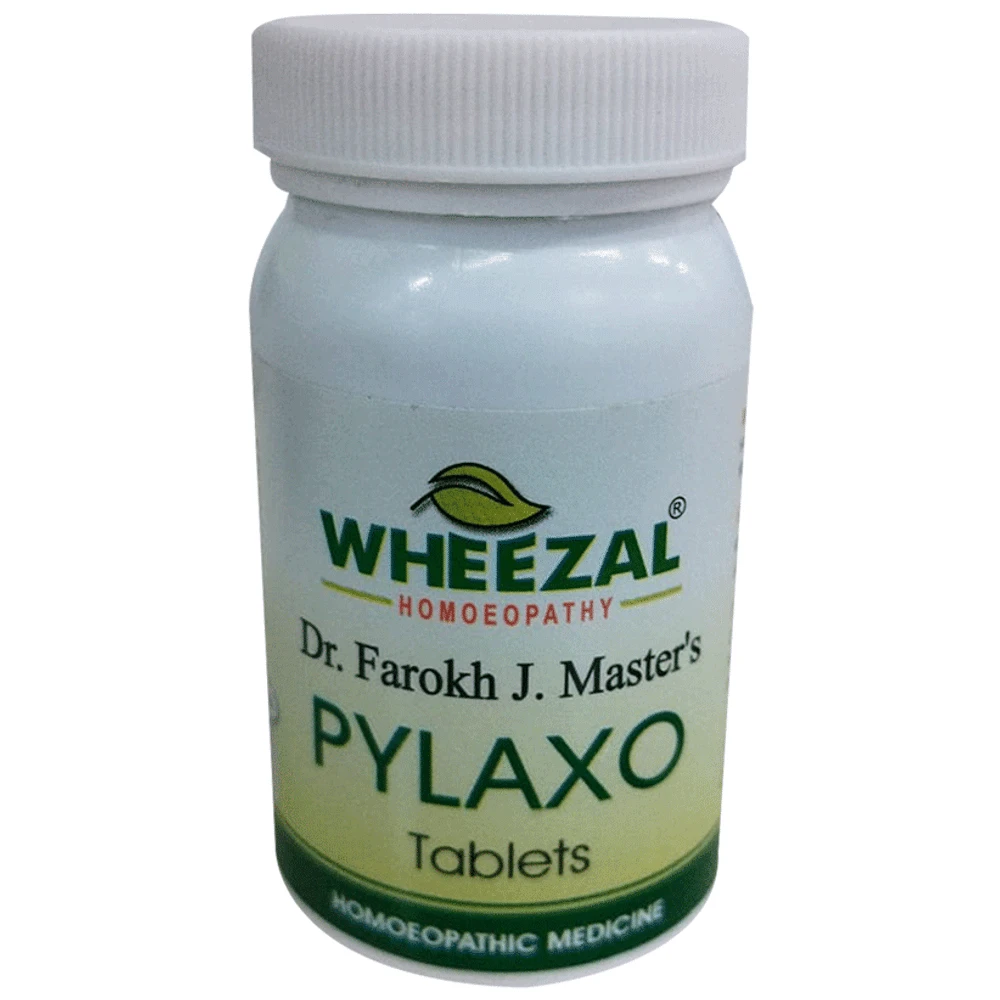 Wheezal Dr. Farokh J. Master's Pylaxo Tablet bottle of 75 tablets