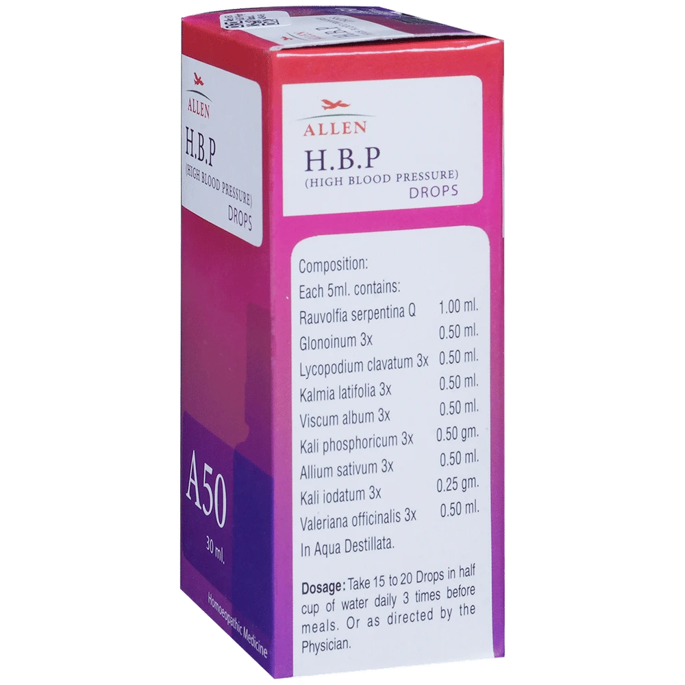 Allen A50 H.B.P (High Blood Pressure) Drop bottle of 30 ml Drop