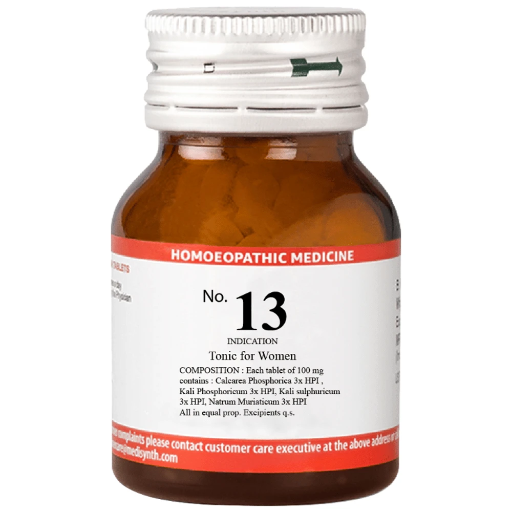 Medisynth Bio-chemic Combination No.13 Tonic for Women bottle of 25 gm Biocombination Tablet