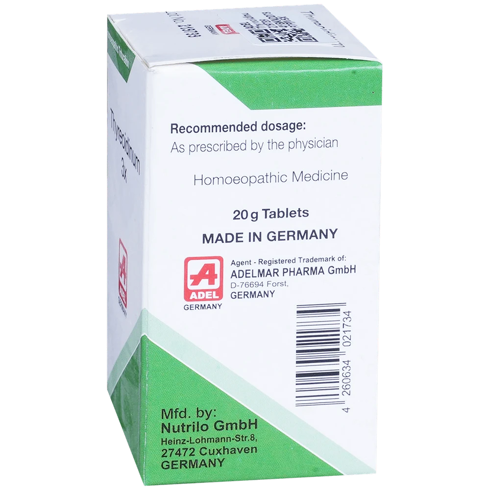 ADEL Thyreoidinum Trituration Tablet 3X bottle of 20 gm Trituration Tablet