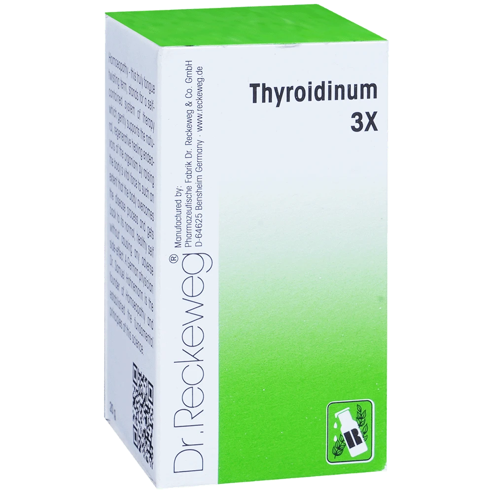Dr. Reckeweg Thyroidinum Trituration Tablet 3X bottle of 20 gm Trituration Tablet