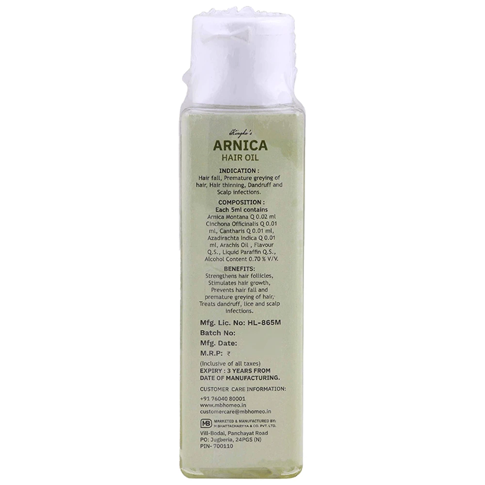 Kingko's Arnica Hair Oil bottle of 100 ml Oil Kingko's Arnica Hair Oil bottle of 100 ml Oil