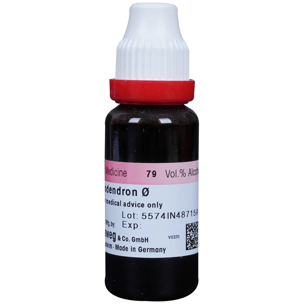 Dr. Reckeweg Rhus Tox Mother Tincture Q bottle of 20 ml Mother Tincture