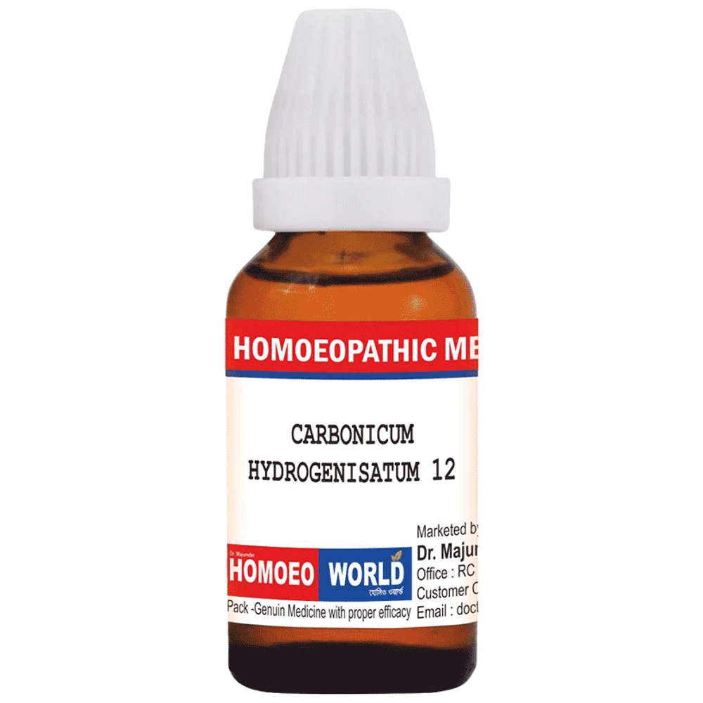 Dr. Majumder Homeo World Carbonicum Hydrogenisatum Dilution (30ml Each) 12 CH box of 1 Bottle