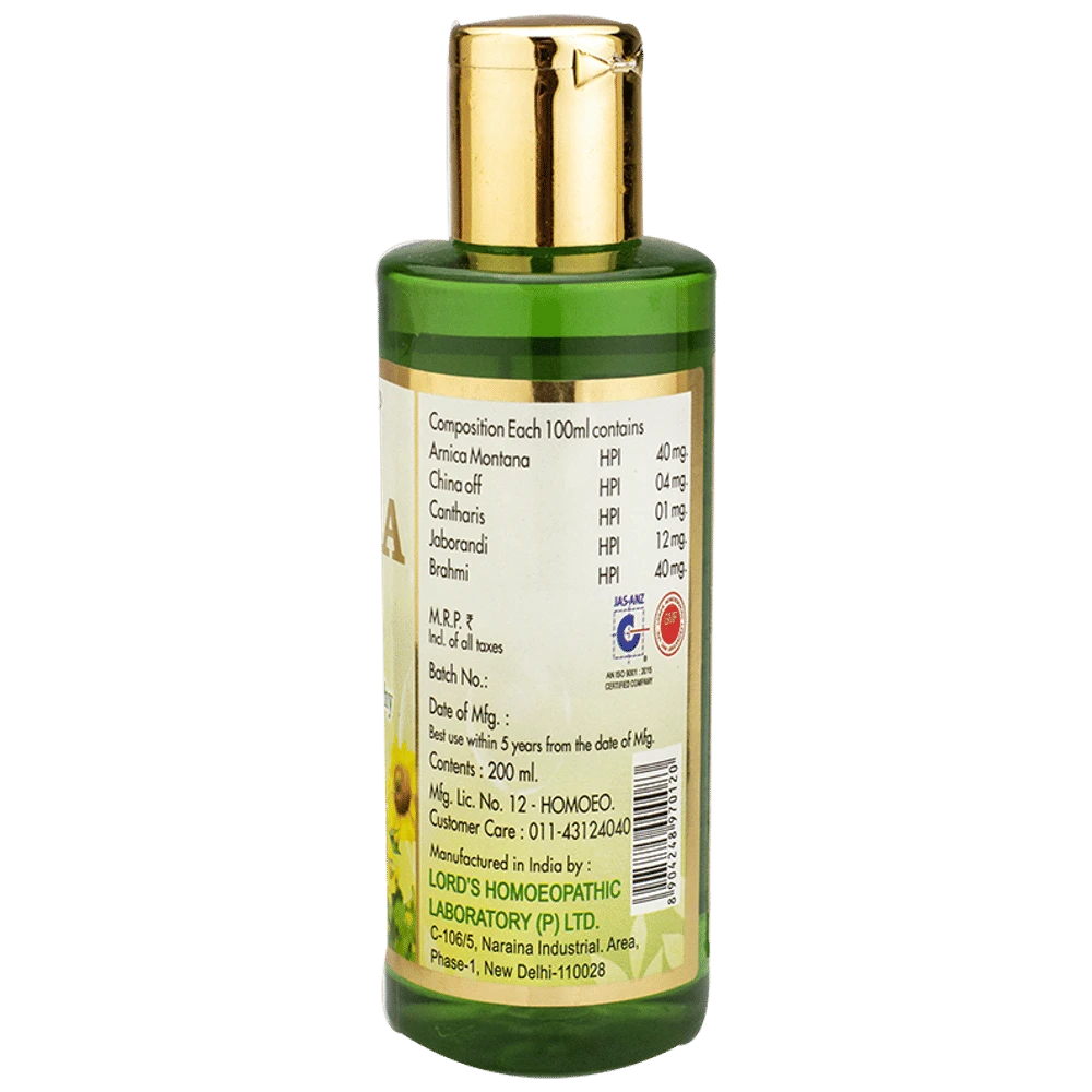 Lord's Arnica Hair Oil with Jaborandi bottle of 200 ml Oil