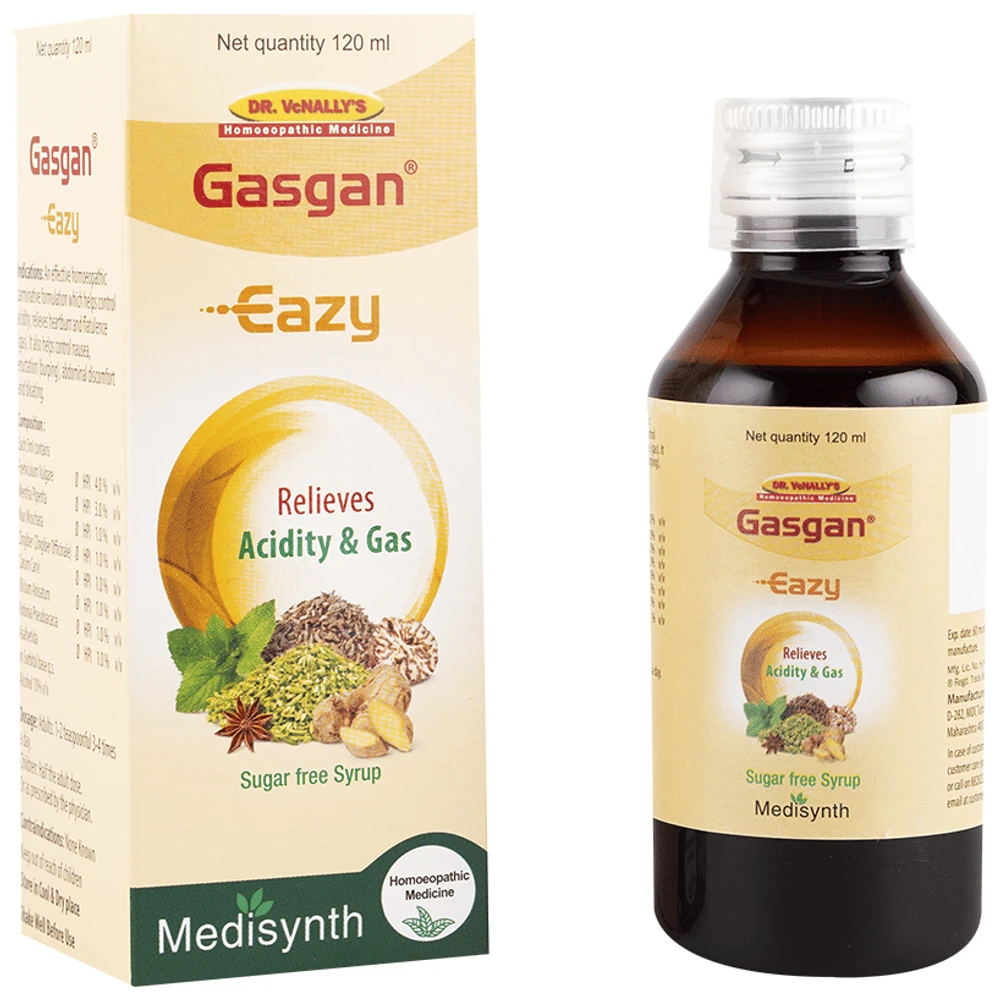 Medisynth Gasgan Eazy Syrup Sugar Free bottle of 120 ml Syrup