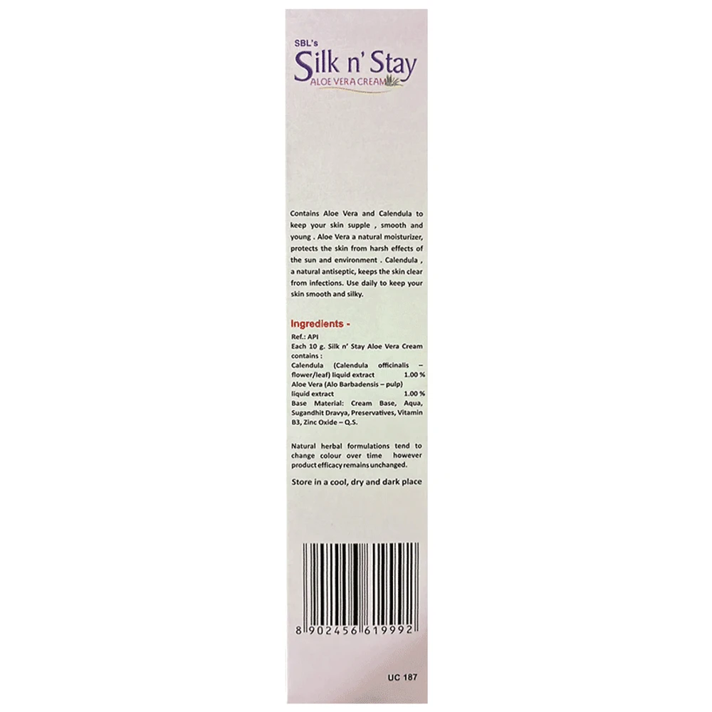 SBL Silk N Stay Aloe Vera Cream for Normal / Oily Skin tube of 100 gm Cream