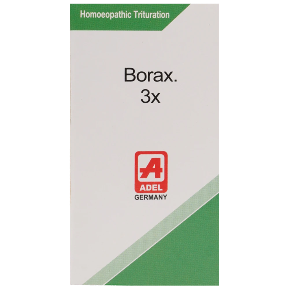 ADEL Borax Trituration Tablet 3X bottle of 20 gm Trituration Tablet