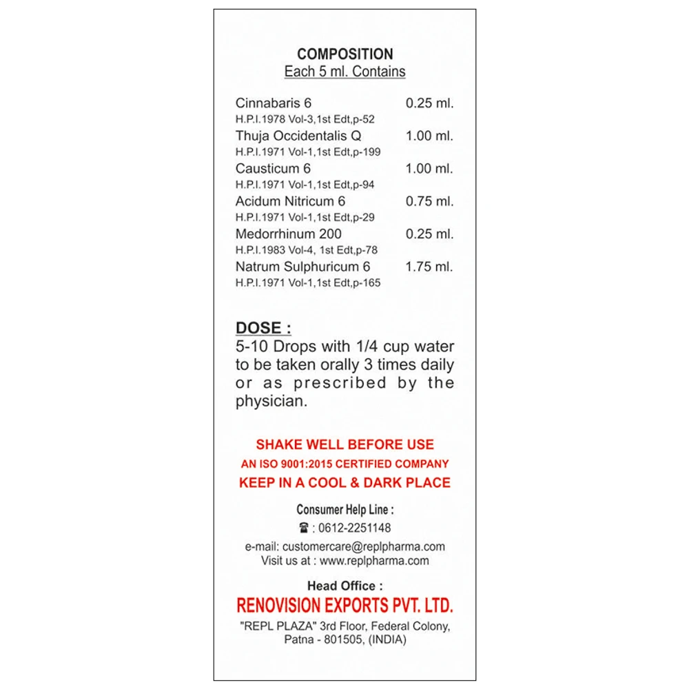 REPL Dr. Advice No.172 Condylomin Drop bottle of 30 ml Drop