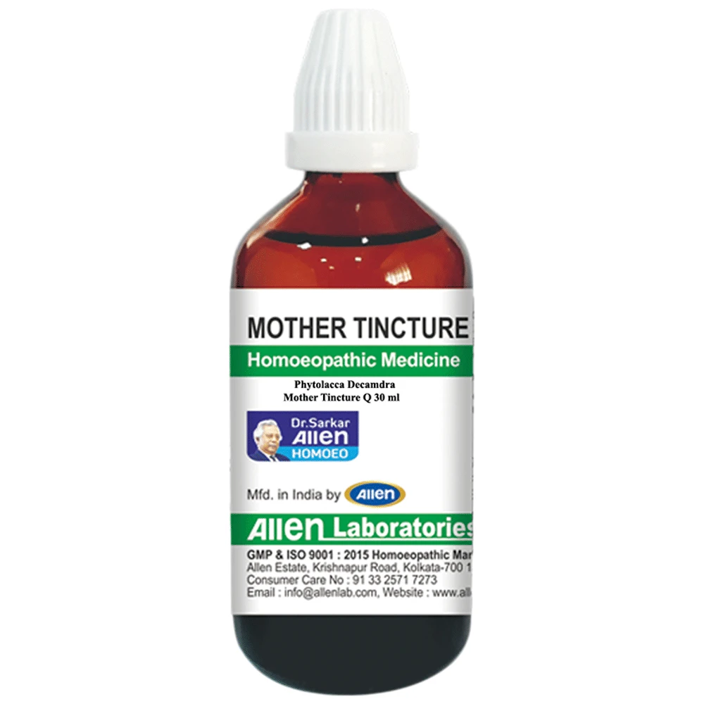 Allen Laboratories Phytolacca Decamdra Mother Tincture Q bottle of 30 ml Mother Tincture