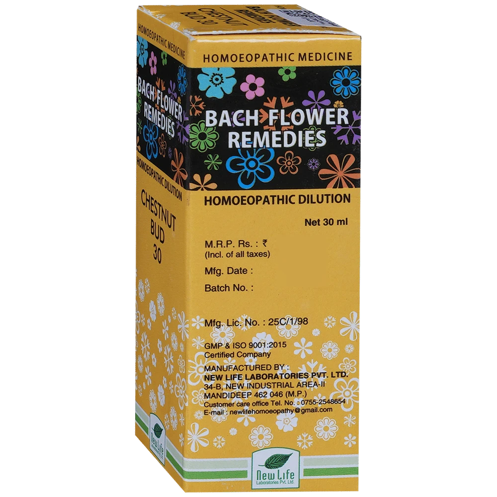 New Life Bach Flower Chestnut Bud 30 bottle of 30 ml Dilution New Life Bach Flower Chestnut Bud 30 bottle of 30 ml Dilution