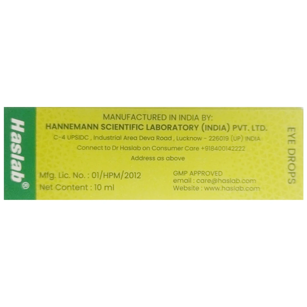 Haslab -Scm Cineraria Maritima Eye Drop bottle of 10 ml Eye Drop